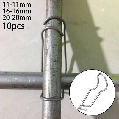 #ad 10 X Greenhouse Pressure Spring Steel Pipe Top Spring Clip Steel Wire Buckle C $13.29