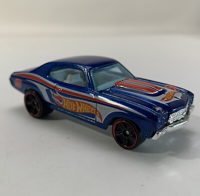 #ad Hot Wheels 1970 Chevelle SS Blue Hot Wheels Racing Loose $2.95
