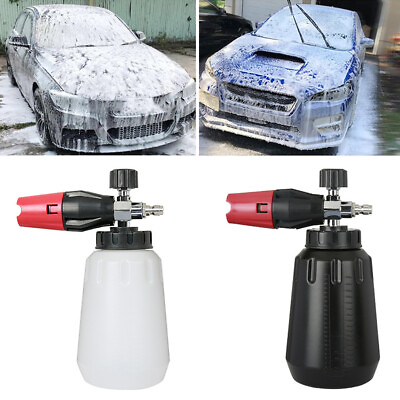 Snow Foam Pressure Washer Gun Cannon Blaster Soap Spray Lance 1L Bottle Car Wash $24.97