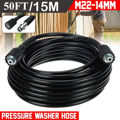 50ft 15M 1 4quot;Replacement Power Pressure Washer Hose Craftsman 3000PSI Equipment $27.99