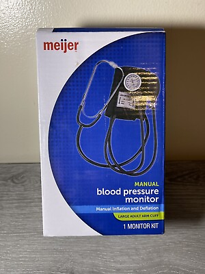 #ad Meijer Blood Pressure Home Kit Sphygmomanometer Stethoscope New In Original Box $16.99