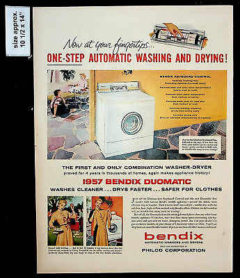 #ad 1956 Bendix Auto Washers Dryers Home Appliance Philco Vintage Print Ad 37400 $7.48