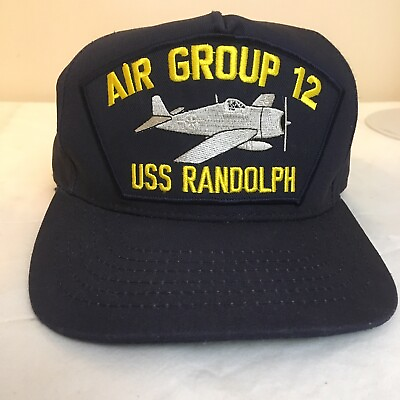 #ad Vtg USS Randolph Air Group 12 Hat Crommelins Thunderbirds Snapback Free Shipping $23.74