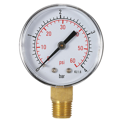 #ad 0 60psi Pool Filter Water Pressure Dial Hydraulic Pressure Gauge Meter 1 4quot; V0K3 C $13.92