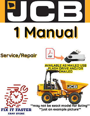 #ad JCB 6 TST DUMPER SERVICE REPAIR SHOP MANUAL PDF USB $30.00