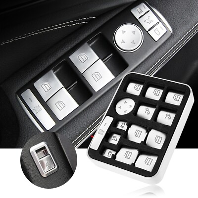 #ad For Mercedes Benz C Class GLK Car Door Armrest Window switch Button cover Trim $13.99