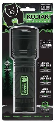 #ad Kodiak 1000 Lumen COB LED Rubber Grip Tactical Flashlight with 4 AAA Batteries $28.41