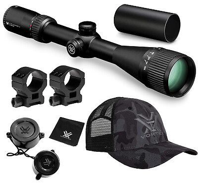 #ad Vortex Optics Crossfire II 6 24x50 Riflescope Dead Hold w Rings and Hat Bundle $317.00