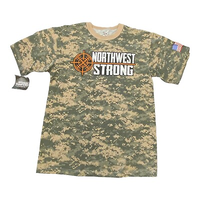 Northwest Strong Oregon Bi Mart 2013 Music Festival Camo T Shirt Size L NWT $13.99