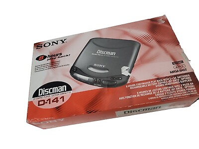 #ad Dont Work Parts Only Vintage SONY DISCMAN D 141 with Box AC Adaptor $29.90
