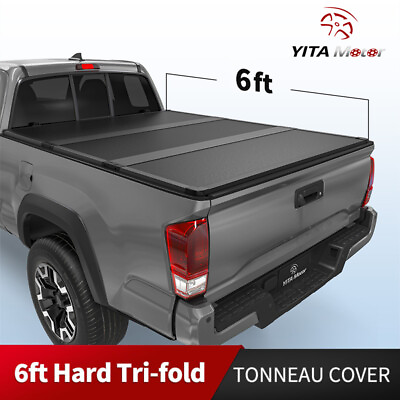#ad 6FT Hard Tonneau Cover Truck Bed For 2016 2023 Toyota Tacoma Tri Fold Waterproof $365.99