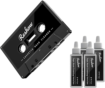 #ad Audio Tape Cassette Head Cleaner W 2 Cleaning Fluids Care Wet Maintenance Kit f $13.85