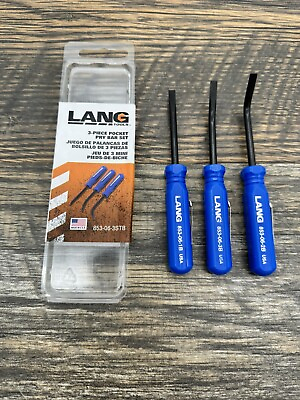 #ad Lang Tools 3pc 5quot; Mini Pocket Pry Bar Set Blue made in the USA #853 06 3STB $37.95