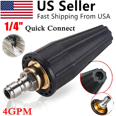 #ad 1 4quot; High Pressure Washer Rotating Turbo Nozzle Max 4000 PSI 4.0 GPM Quick New $9.68