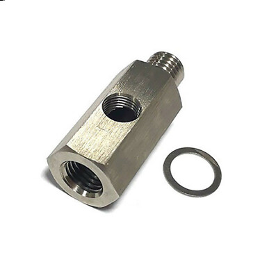 #ad Oil Pressure Sensor Tee Adapter M12 x 1.5 to 1 8NPT Turbo Supply Feed Line Gauge $10.33