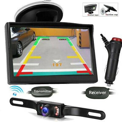 #ad Backup Camera Wireless Car Rear View HD Parking System Night Vision 5quot; Monitor $39.66