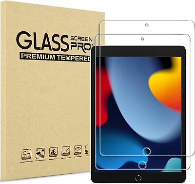 2 Pack HD Premium Glass Screen Protector For iPad 10.2quot; 9th 8th 7th Generation #ad $5.99