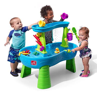 Rain Showers Splash Pond Blue Plastic Water Table for Toddlers #ad $71.99
