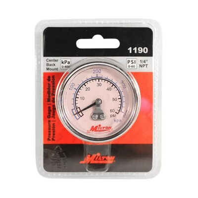 Milton® 1 4quot; NPT Mini Pressure Gauge 1190 $9.02