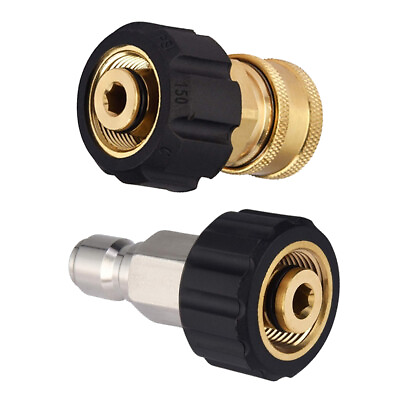 Pressure Washer Hose Adapter Set M22 to 3 8 Quick Connect For Power Washer House $16.99