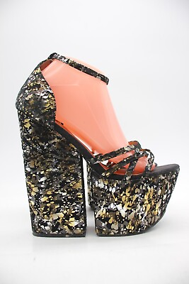 Jeffrey Campbell For Real Women#x27;s Size 9 M Platform Heels Paint Splatter #ad $49.99