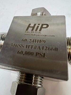 #ad HiP 60 24HF9 316SS A12660 60000 PSI Cross High Pressure Fitting $145.00