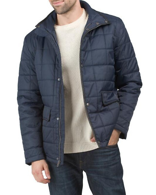 #ad New Men#x27;s COLE HAAN Box Quilted Jacket XL Navy $99.99