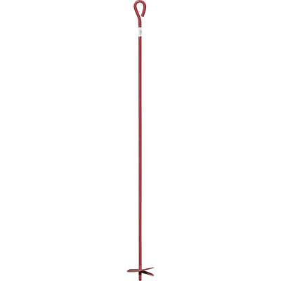 #ad #ad Midwest Air Tech 6 In. x 48 In. Red Steel Screw In Earth Anchor 901018A Pack of $224.89