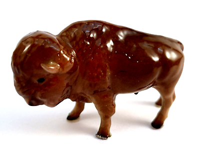 #ad Hagen Renaker American Bison Buffalo Figurine Retired $24.00