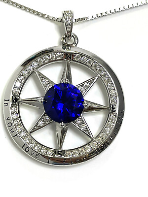 #ad In Your Love I find Direction Natural Sapphire and Diamond Pendant Jewelry women $199.00