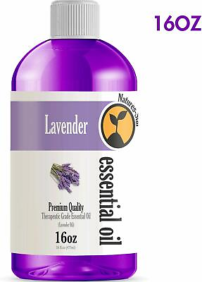 Lavender Essential Oil 16 Ounce Bottle Therapeutic Grade 16oz Bulk Size $28.99