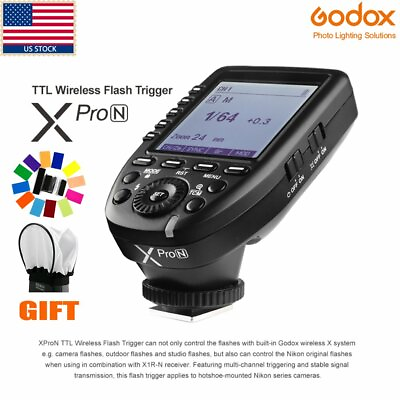 #ad #ad Godox XPro N 2.4G i TTL Ii HSS 1 8000s LCD Transmitter Trigger For Nikon DSLR $62.79