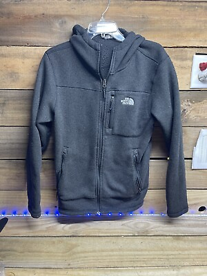 #ad The North Face Men’s Fleece Lined Charcoal gray Fleece Zip Up Jacket Sz. M $15.96