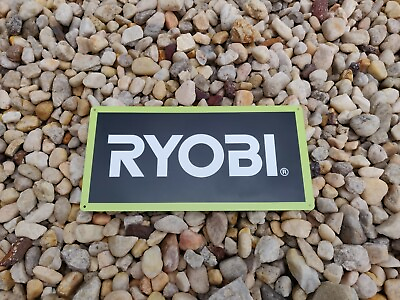 #ad Ryobi Power Tool Metal SIGN Cordless Drill Work shop Garage 6x12 50207 $23.95