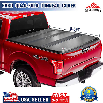 #ad Hard Quad Fold Tonneau Cover For 2009 2022 Dodge Ram 1500 2500 3500 6.5 Ft Bed $373.50