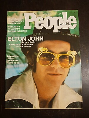 #ad #ad PEOPLE MAGAZINE Aug 18 1975 Elton John No Label $17.09