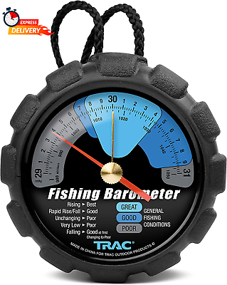 #ad TRAC Outdoors Fishing Barometer Features an Adjustable Pressure Change $31.58