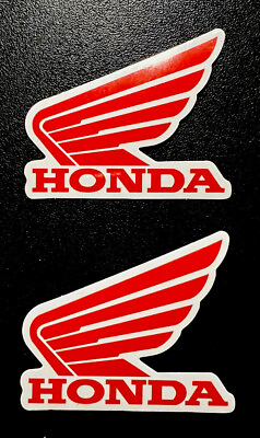 #ad 2x HONDA Wing Stickers. Glossy Finish. Self Adhesive. Size: 2 1 2”long 2 1 2”wi $2.99