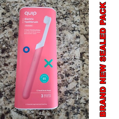 #ad QUIP Kids Electric Toothbrush Built In Timer Travel Case Pink Rubber SEALED $20.00