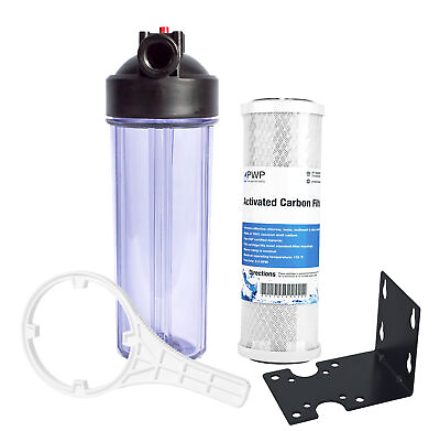 #ad Water Filtration System with 3 4quot; Clear Housing and Activated Carbon Filter $37.00