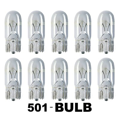 #ad 501 SIDE LIGHT NUMBER PLATE PUSH IN CAR BULBS CAPLESS 12V 5W #x27;E#x27; MARKED 501 GBP 4.95
