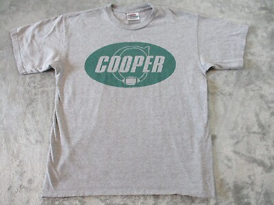 #ad VINTAGE Y2K Cooper C Football Shirt XL Gray Green Gym Nike Mens 0406 $18.00
