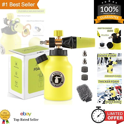 #ad #ad Adjustable Foam Cannon for Pressure Washer 4500 PSI 1L Foam Bottle Included $48.59