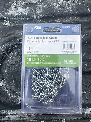 #ad Blue Hawk Weldless Chain Silver Steel 15#x27; 0348479 $1.49