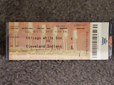 #ad #ad Chicago White Sox Ken HAWK Harrelson Ticket LAST GAME As TV Announcer 10 1 2017 $29.99