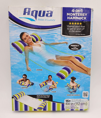 #ad #ad Aqua 4 in 1 Monterey Hammock Multi Use Pool Float $9.99