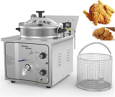 #ad 16L High Pressure Fried Chicken Machine 110V Chicken Pressure Food Oven Fryer $700.70