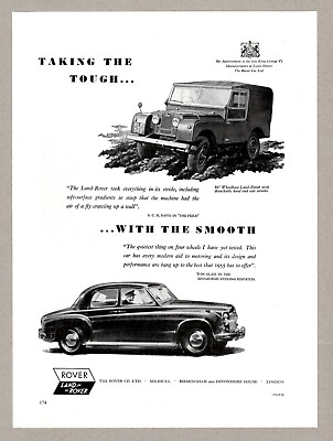 #ad Land Rover amp; Rover Motor Cars Vintage Advert 1955 10.75quot; x 8quot; GBP 15.00