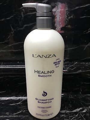#ad Lanza Healing Smooth Glossifying Shampoo 33.8oz Calms Curls and Waves $30.74