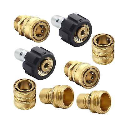 #ad Twinkle Star Pressure Washer Adapter Set Quick Disconnect Kit M22 Swivel to... $53.14